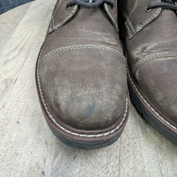 Dockers Rawls Rugged Mens 9M Brown Faux Leather Lace-Up Ankle Boots Side Zippers - Picture 10 of 10